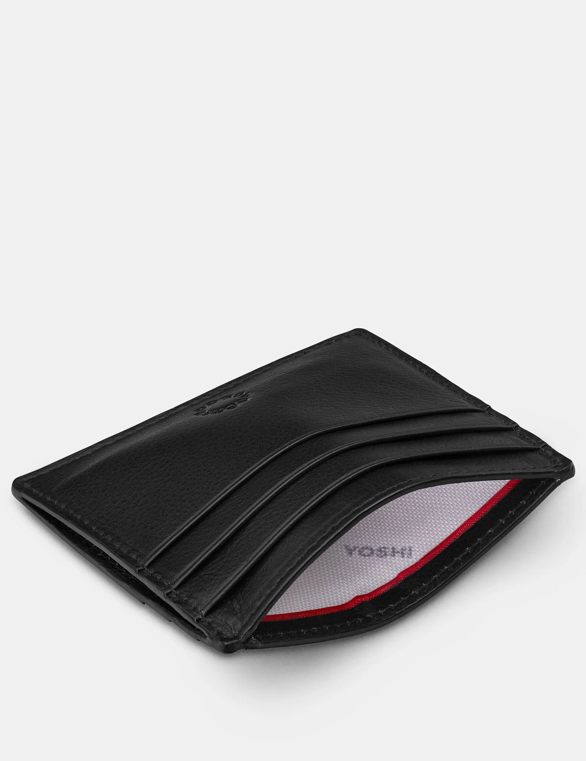 Slim Black Leather Card Holder