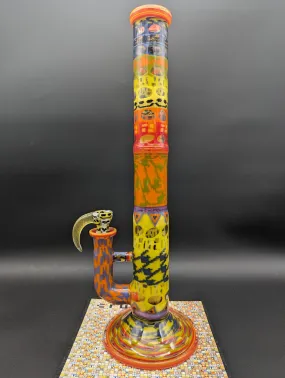 Sovereignty Glass x Crunklestein Fully Worked Straight Tube Bong