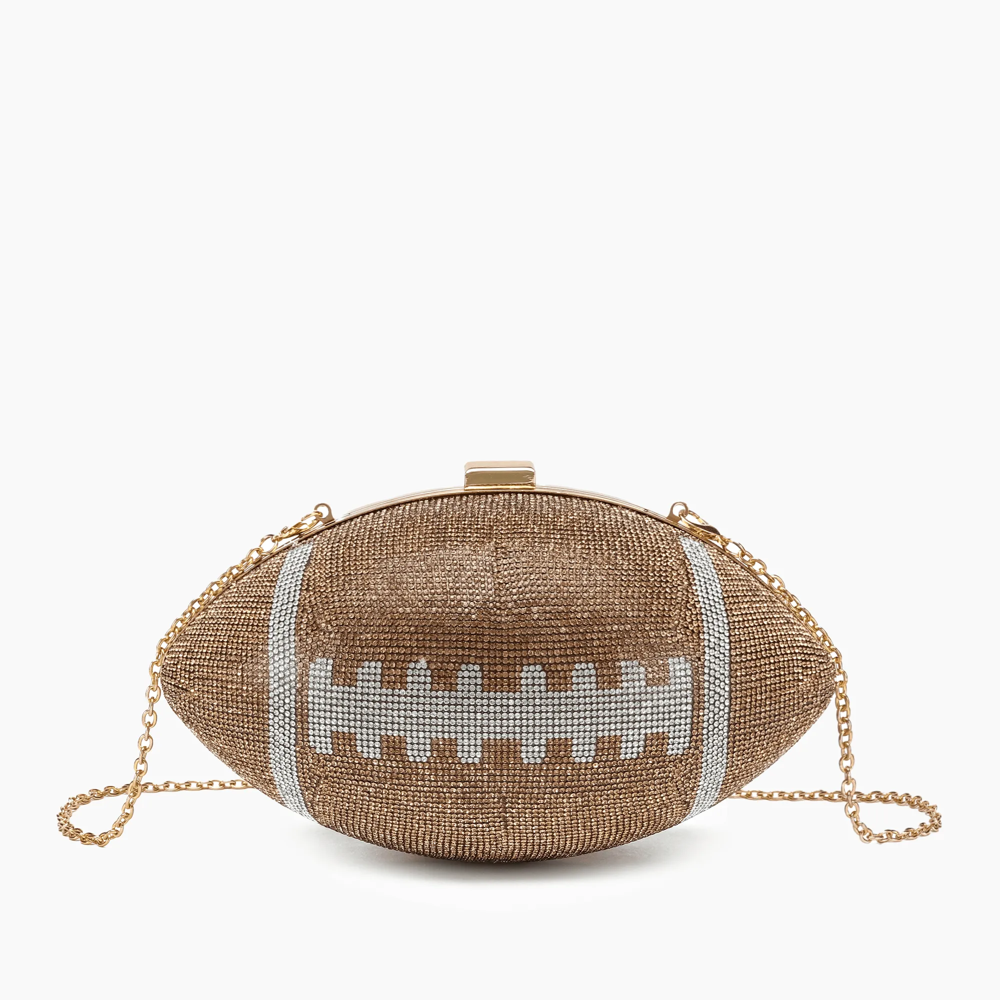 Touch Down Rhinestone Football Evening Crossbody