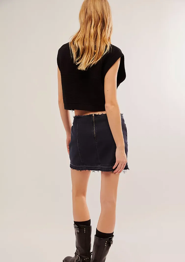 Tube Mini Skirt - Blacken Blue