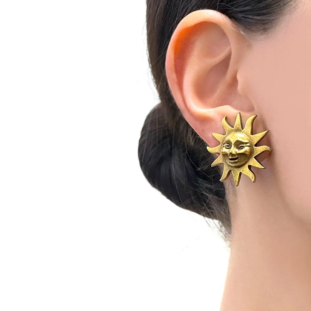 【USA輸入】ヴィンテージ ALVA サンバースト イヤリング/Vintage ALVA Sunburst Clip On Earrings