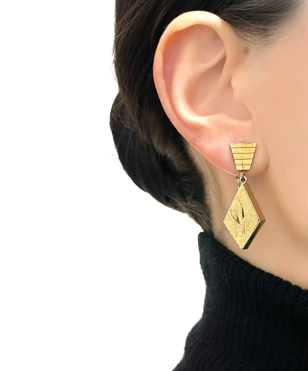 【USA輸入】ヴィンテージ KRAMER リーフ イヤリング/Vintage KRAMER Leaf Clip On Earrings