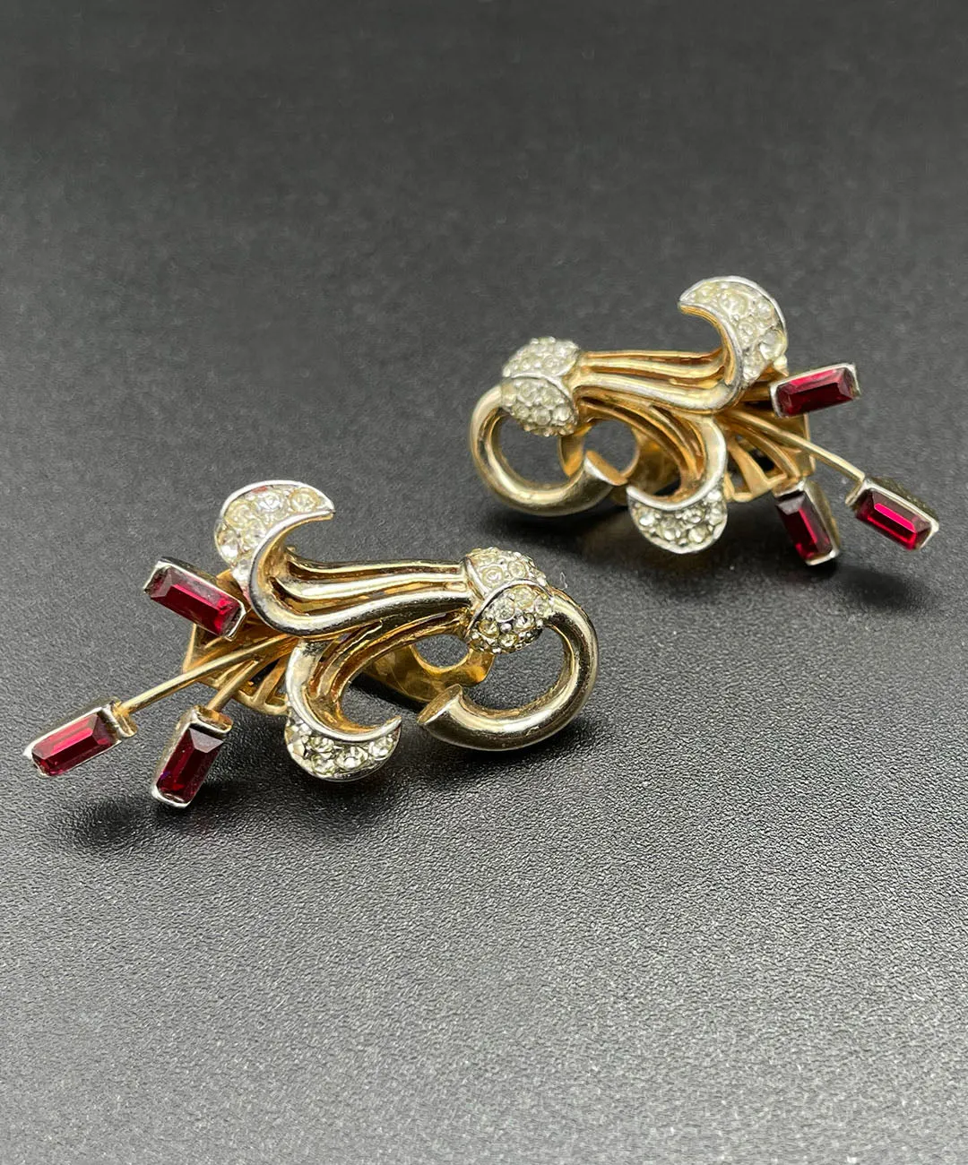 【USA輸入】ヴィンテージ Marcel Boucher リリー ビジュー イヤリング/Vintage Marcel Boucher Lily Clip On Earrings