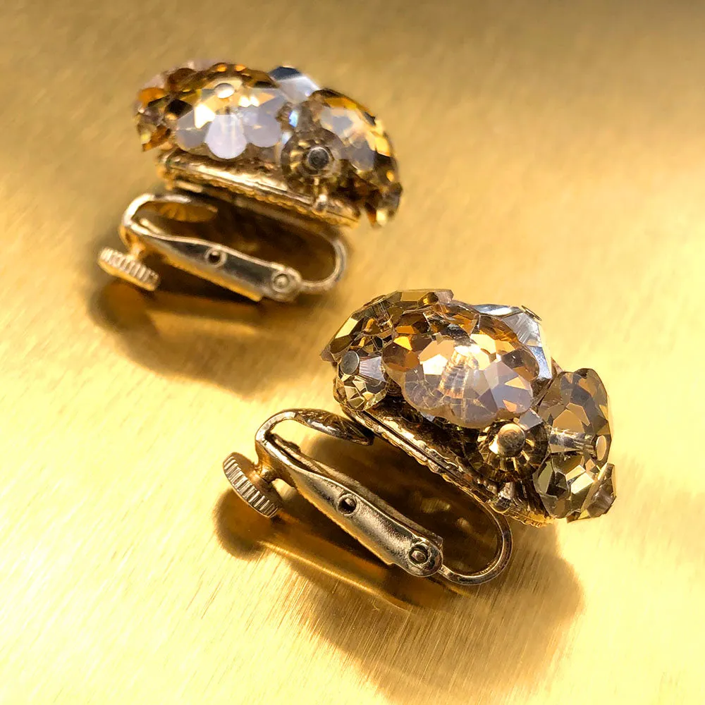 【USA輸入】ヴィンテージ VENDOME ガラスビーズ クラスター イヤリング/Vintage VENDOME Glass Beads Cluster Clip On Earrings