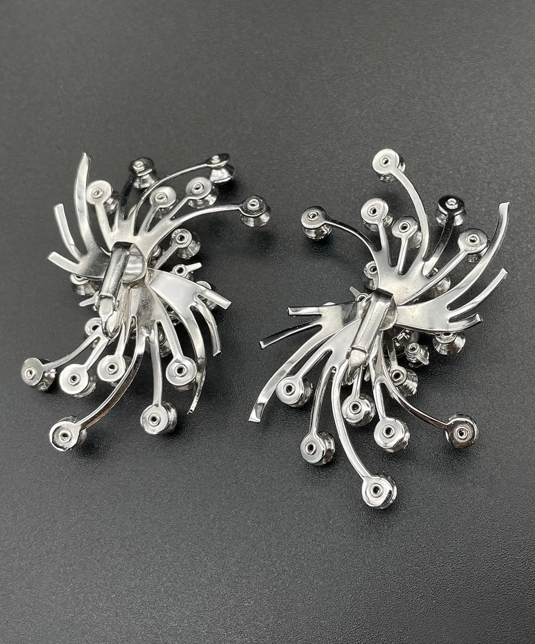 【USA輸入】ヴィンテージ クリア ビジュー スパークル イヤリング/Vintage Clear Bijou Sparkle Clip On Earrings