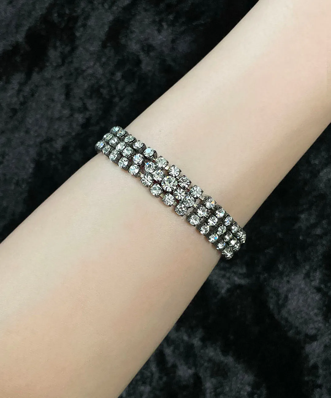 【USA輸入】ヴィンテージ クリア ビジュー ブレスレット/Vintage Clear Bijou Bracelet