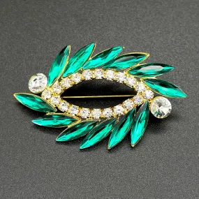 【USA輸入】ヴィンテージ パライバグリーン ビジュー ブローチ/Vintage Paraiba Green Bijou Brooch