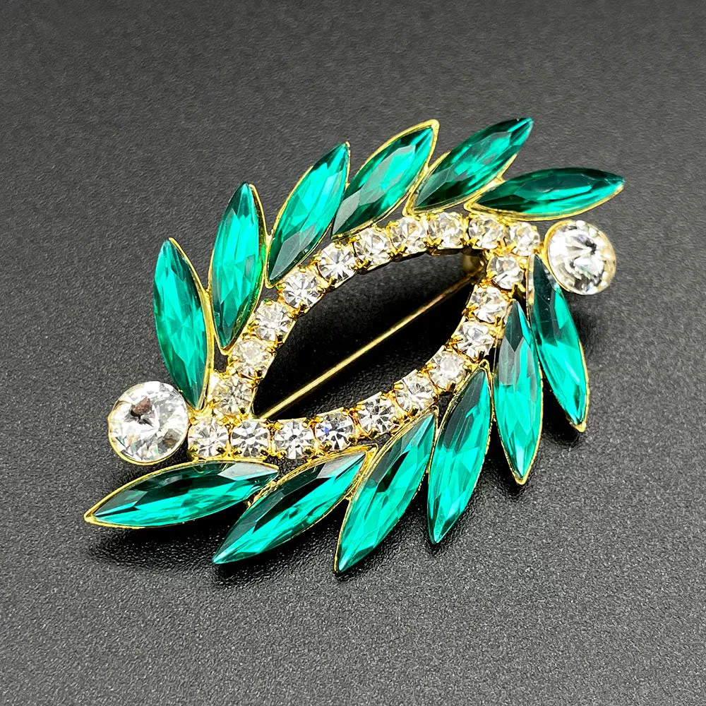 【USA輸入】ヴィンテージ パライバグリーン ビジュー ブローチ/Vintage Paraiba Green Bijou Brooch