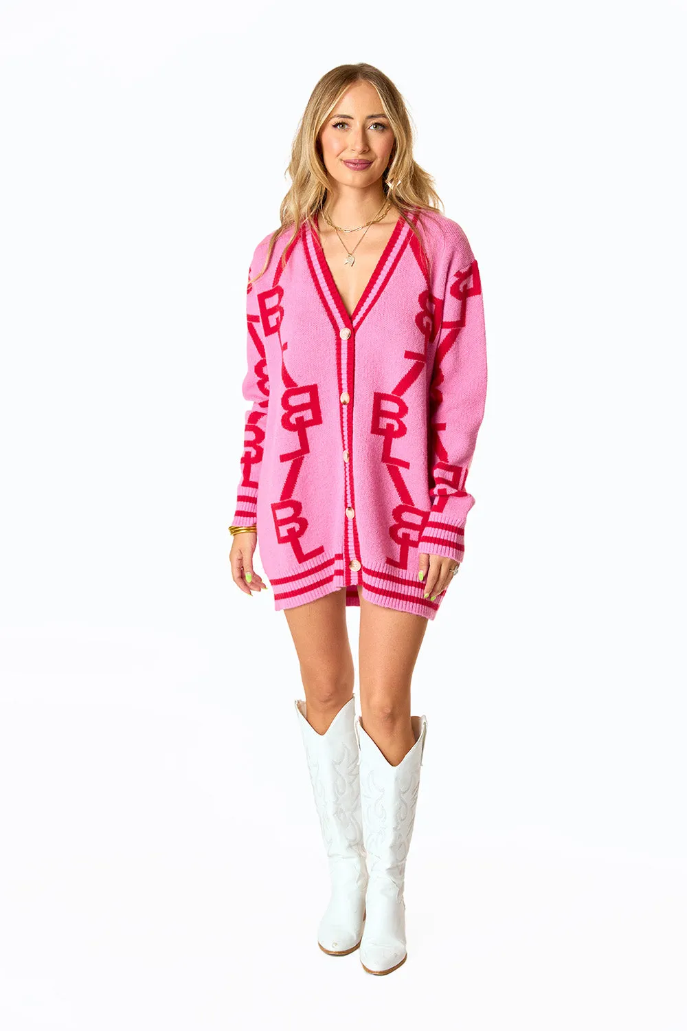 Varsity Cardigan Dress - Lovey Dovey