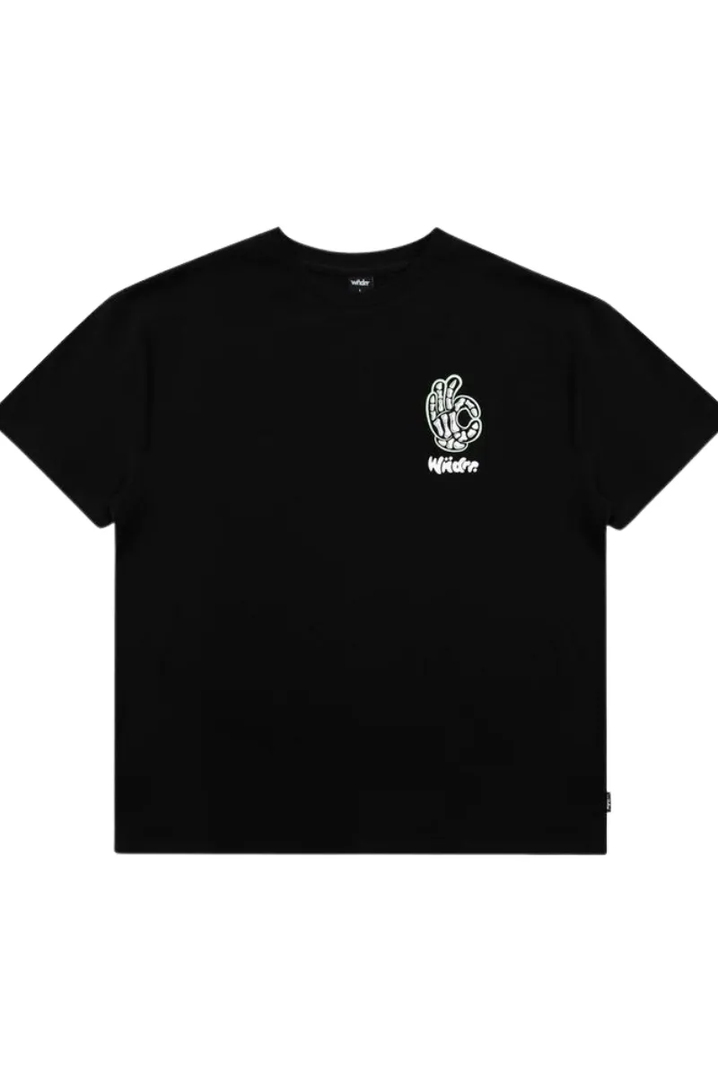 Wndrr | Mens Bones Box Fit Tee (Black)