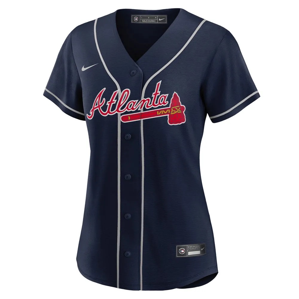 Women's Atlanta Braves Ronald Acuna Jr. Alternate Player Jersey - Navy