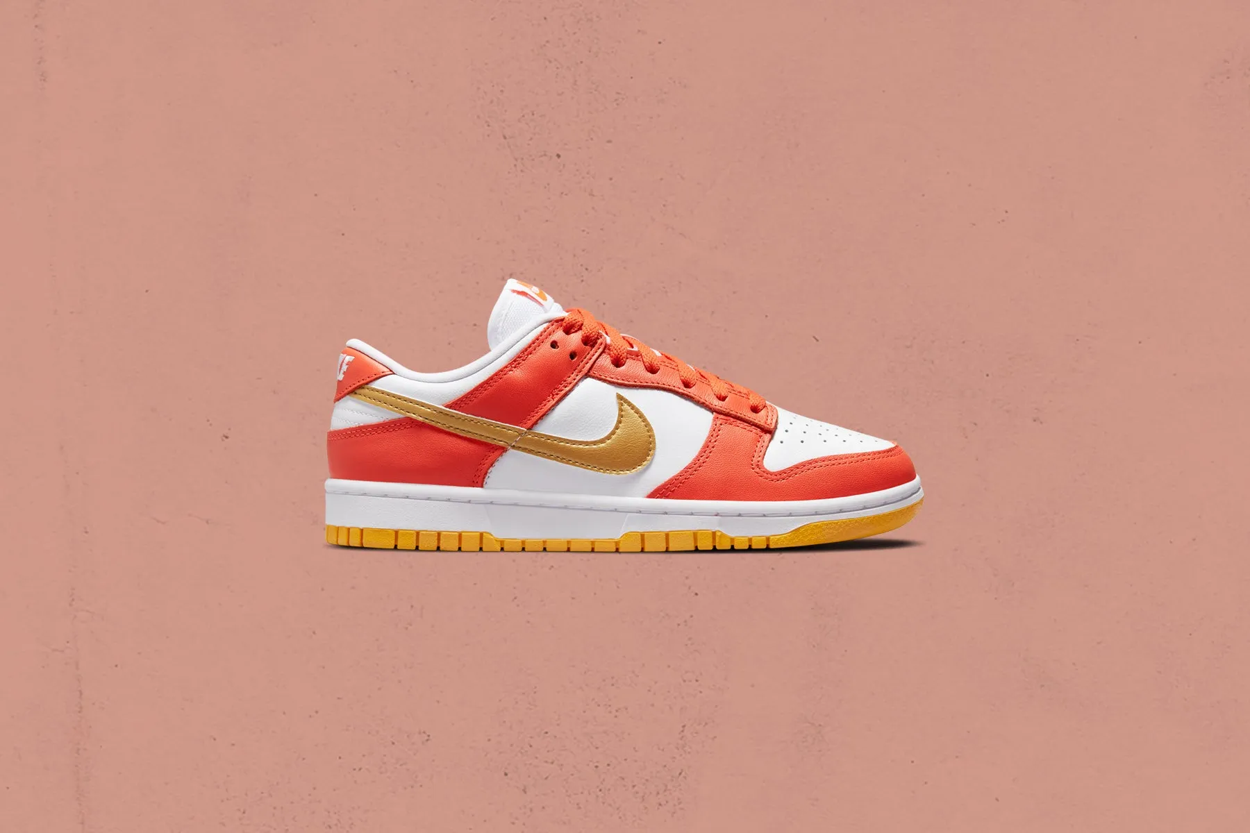 Women's Dunk Low - Orange/Metallic Gold