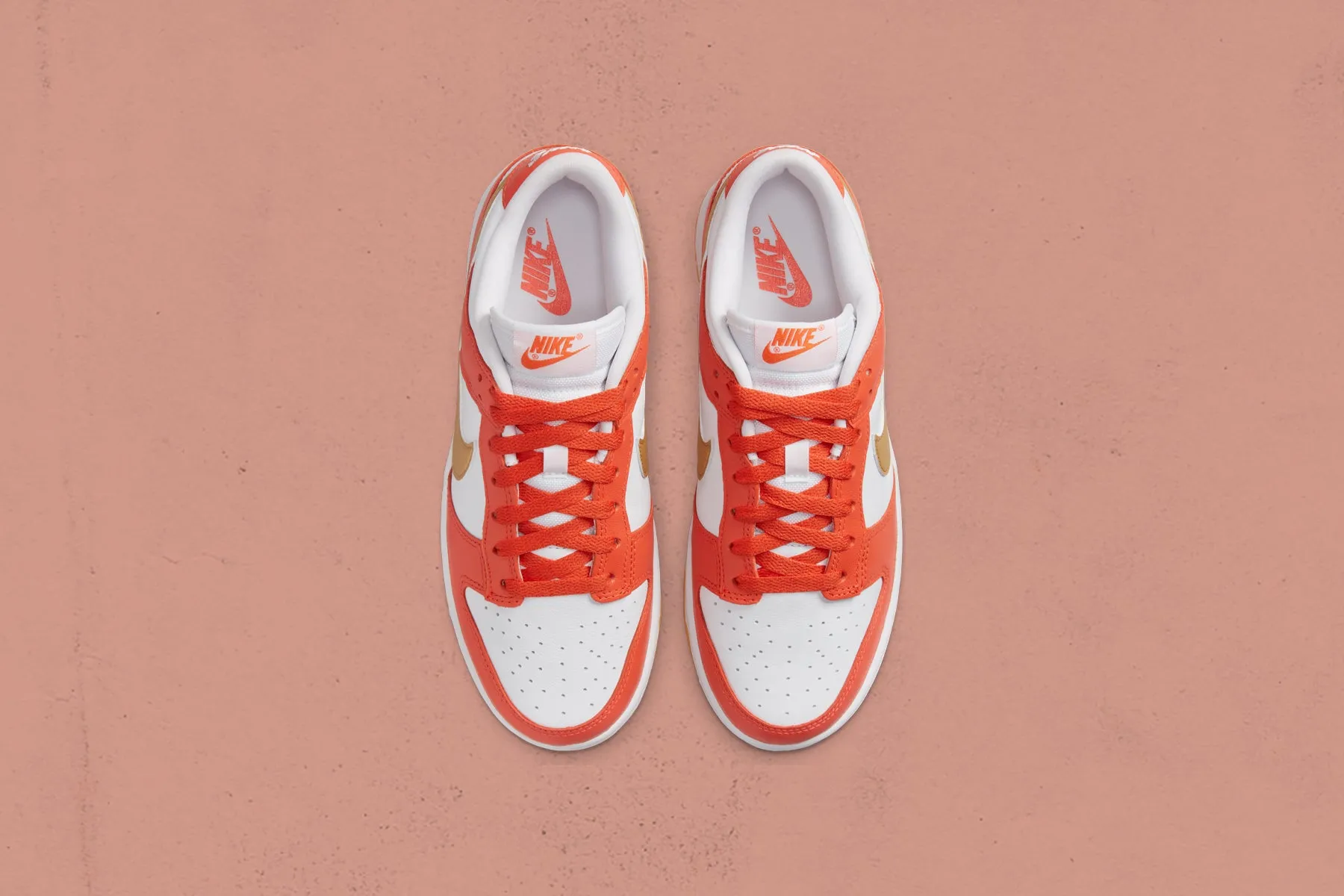 Women's Dunk Low - Orange/Metallic Gold