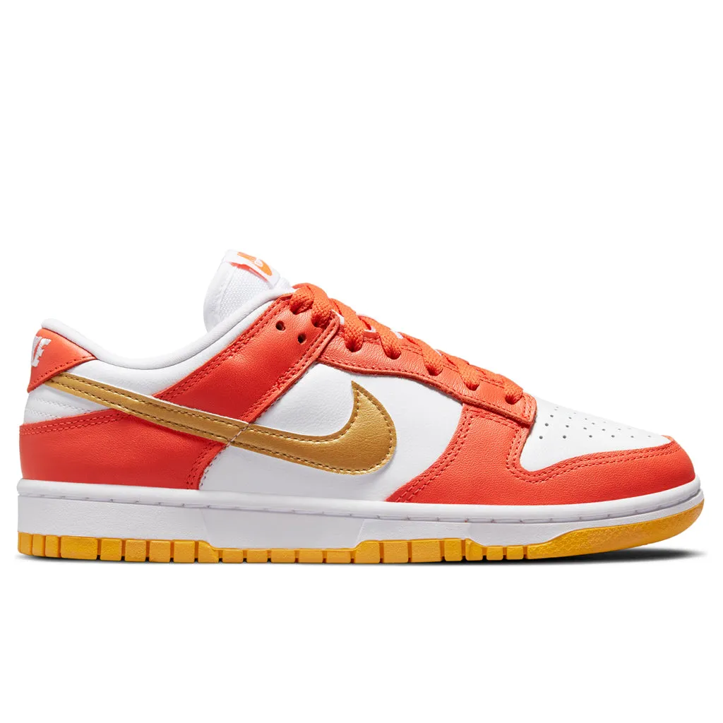 Women's Dunk Low - Orange/Metallic Gold