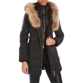 Women's Nicole Benisti Asymmetrical Down Jacket - Black/Natural