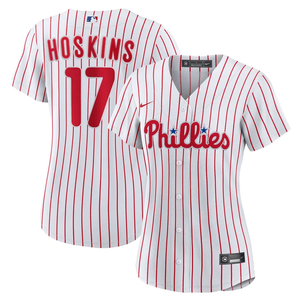 Women's Philadelphia Phillies Rhys Hoskins Home Player Jersey - White