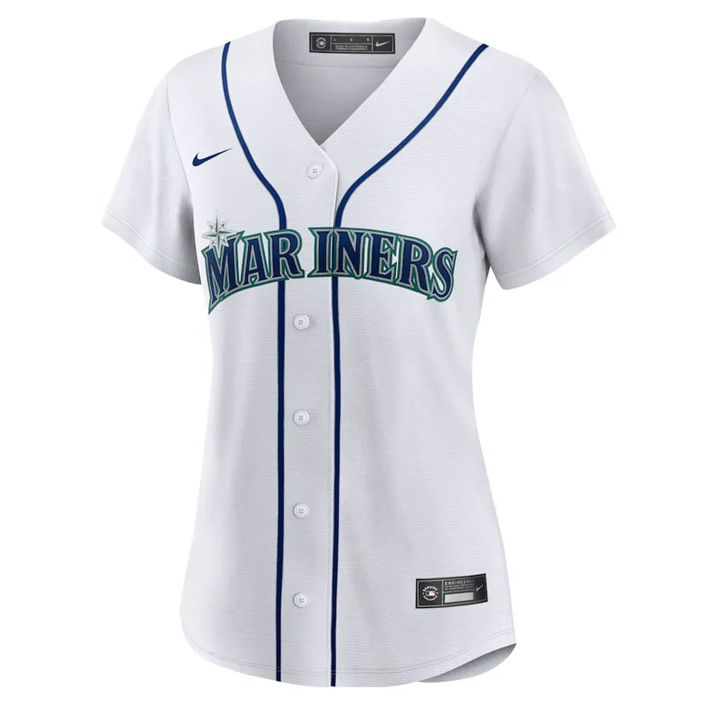 Women's Seattle Mariners Julio Rodriguez Cool Base Replica Home Jersey - White