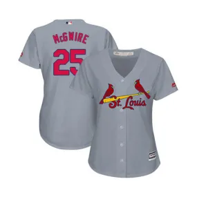 Women's St. Louis Cardinals Mark McGwire Replica Road Jersey - Gray