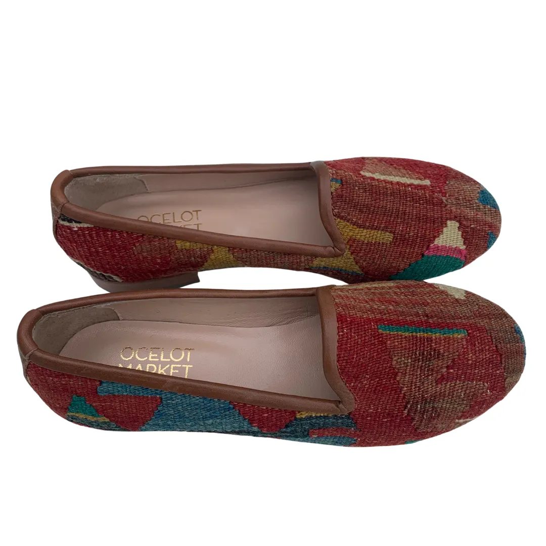 Women's Turkish Kilim Loafers Maroon