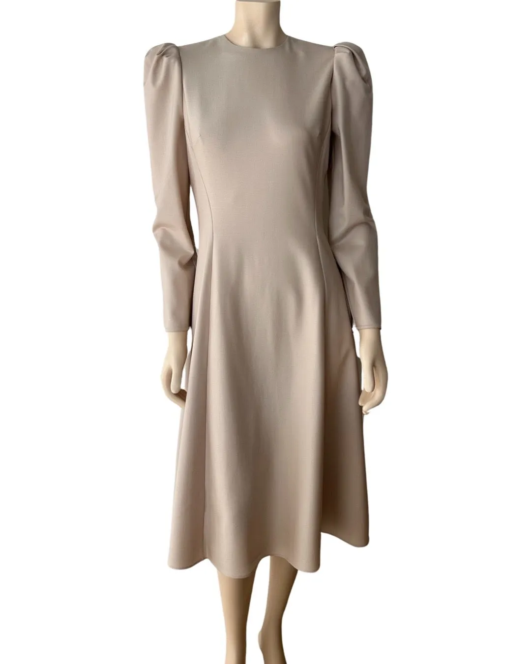 WOOL DRESS WITH PUFF SLEEVE SIZE 4/6