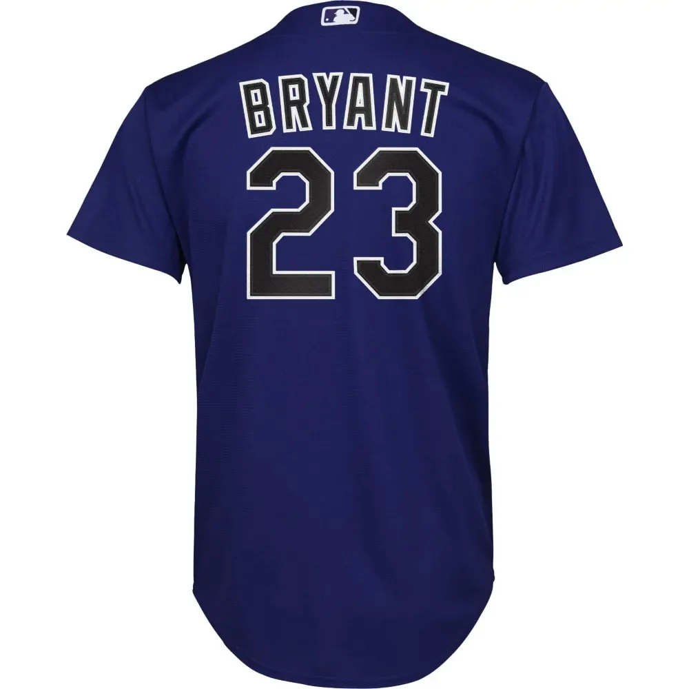 Youth Colorado Rockies Kris Bryant Cool Base Replica Alternate Jersey - Blue