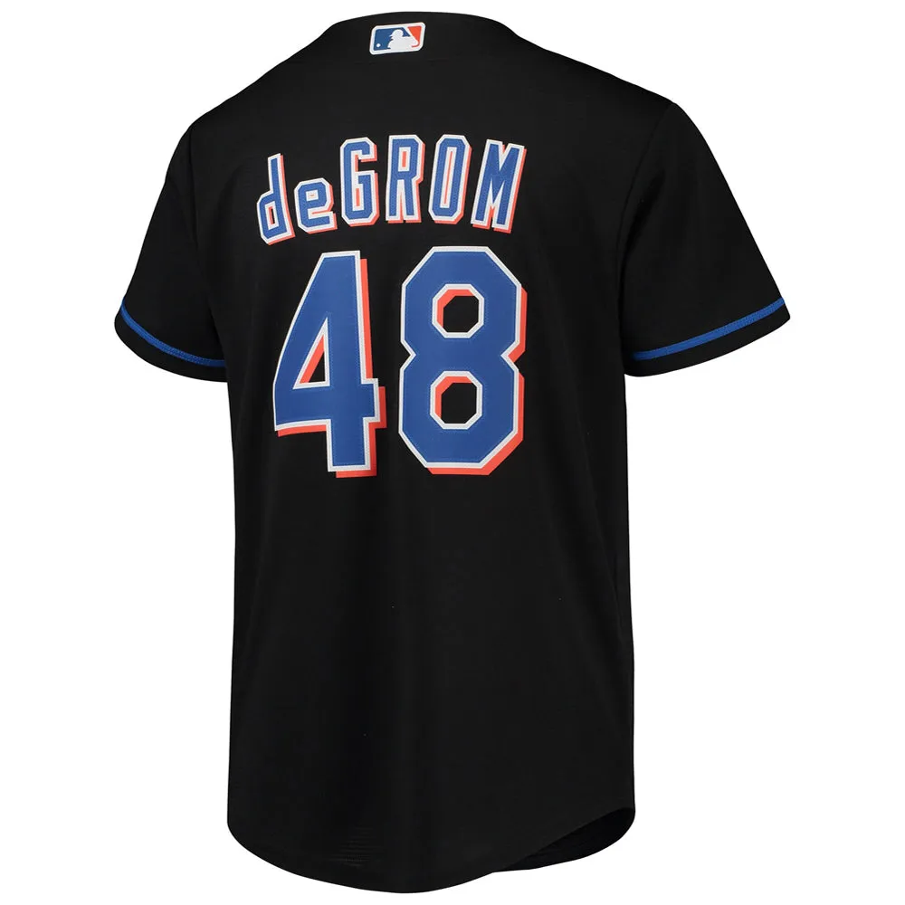 Youth New York Mets Jacob deGrom Alternate Player Jersey - Black