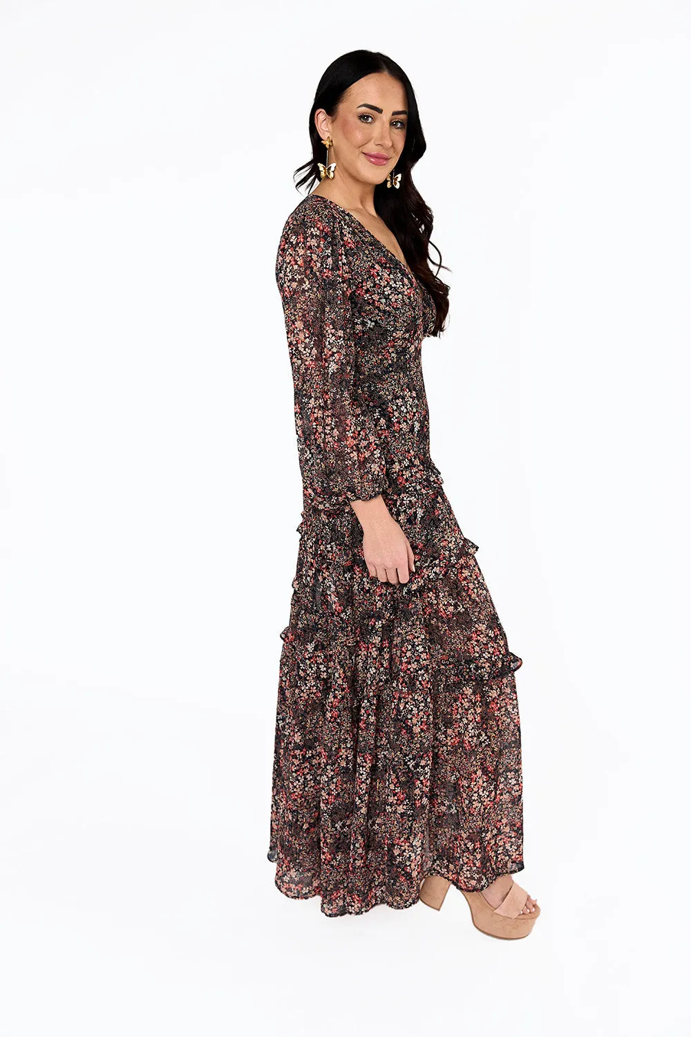 Zodiak Long Sleeve Maxi Dress - Siren