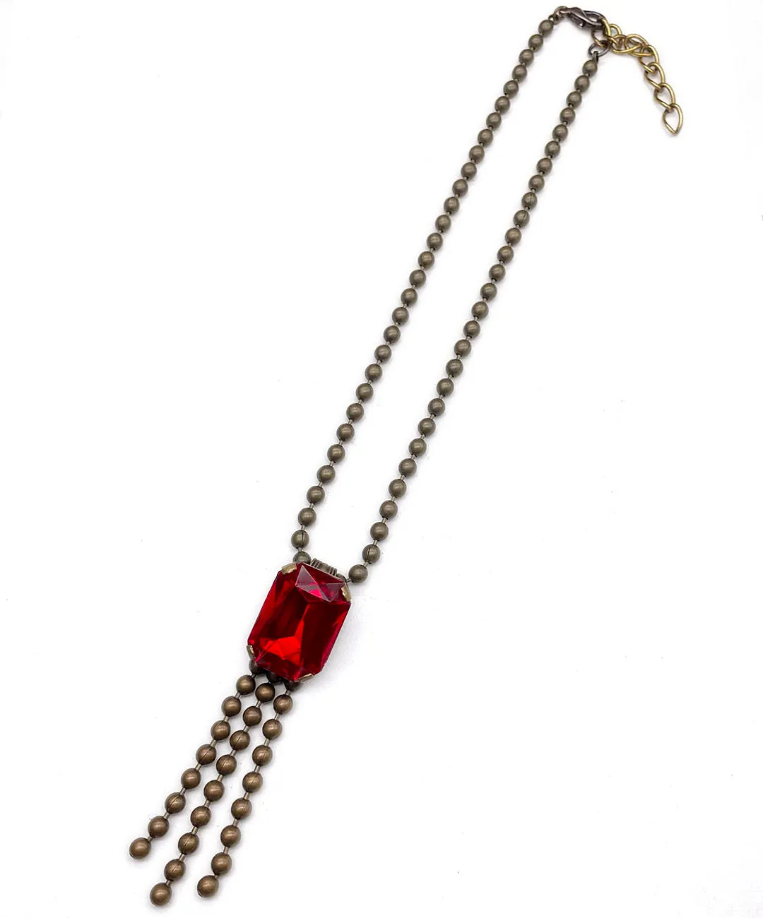 【ドイツ買付】ヴィンテージ SEIBOTH ガーネットレッド ビジュー ネックレス/Vintage SEIBOTH Garnet Bijou Necklace