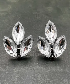 【ドイツ買付】ヴィンテージ SEIBOTH クリア ビジュー イヤリング/Vintage SEIBOTH Clear Bijou Clip On Earrings