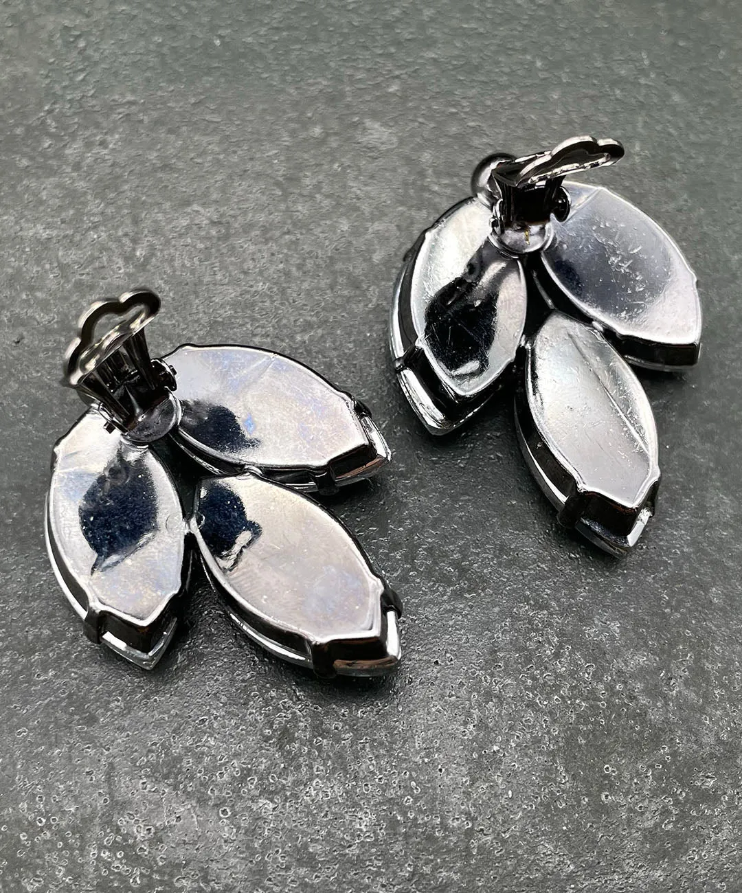 【ドイツ買付】ヴィンテージ SEIBOTH クリア ビジュー イヤリング/Vintage SEIBOTH Clear Bijou Clip On Earrings