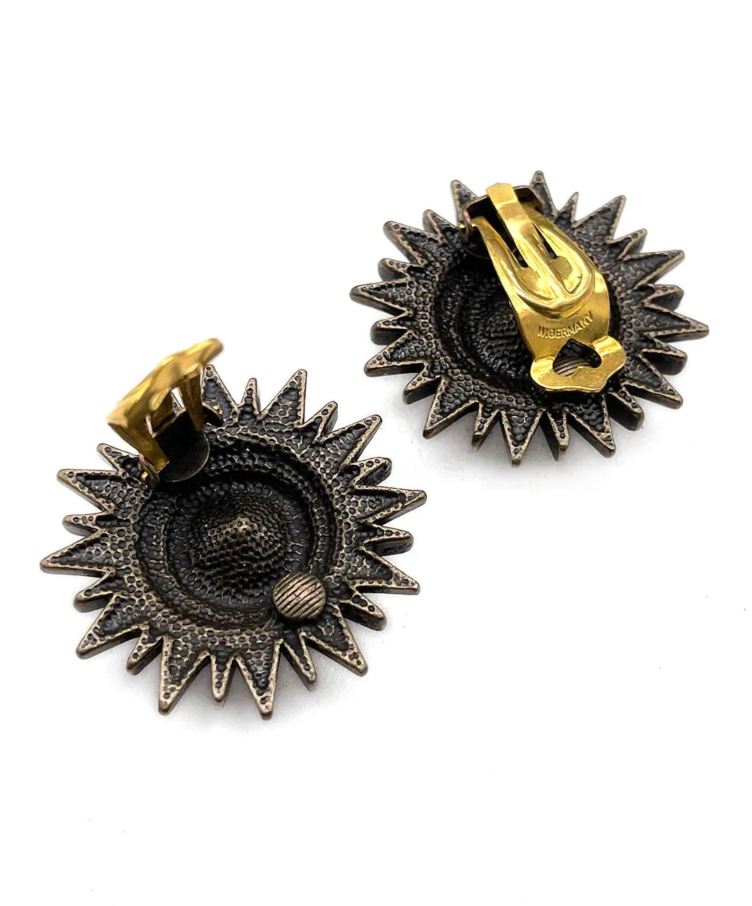 【ドイツ買付】ヴィンテージ SEIBOTH サンレイ ビジュー イヤリング/Vintage SEIBOTH Sunray Bijou Clip On Earrings