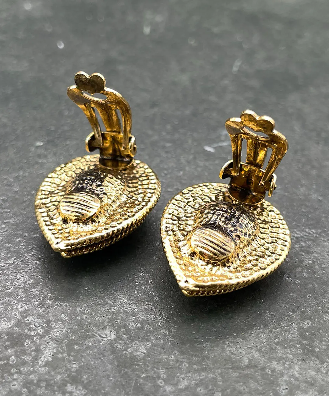 【ドイツ買付】ヴィンテージ SEIBOTH フォイルガラス イヤリング/Vintage SEIBOTH Foil Glass Clip On Earrings