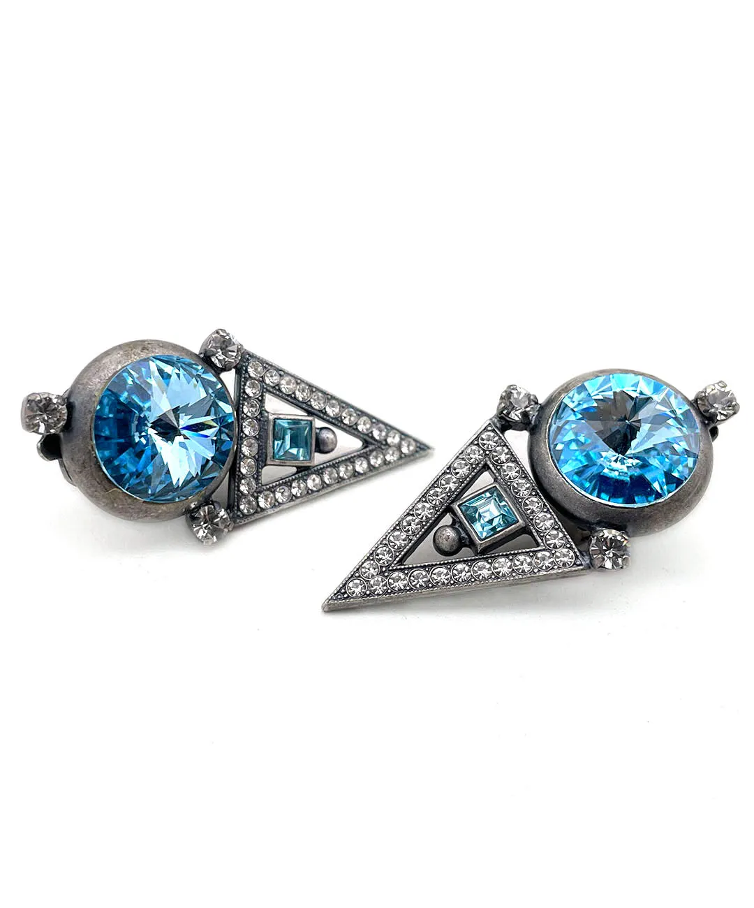 【ドイツ買付】ヴィンテージ SEIBOTH ブルー ビジュー イヤリング/Vintage SEIBOTH Blue Bijou Clip On Earrings