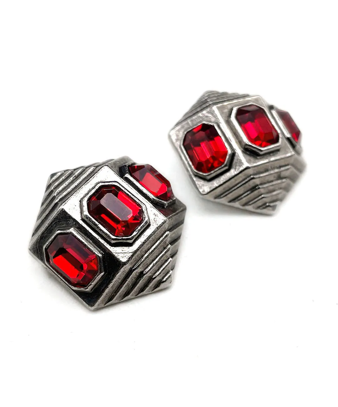 【ドイツ買付】ヴィンテージ SEIBOTH レッド ビジュー イヤリング/Vintage SEIBOTH Red Bijou Clip On Earrings