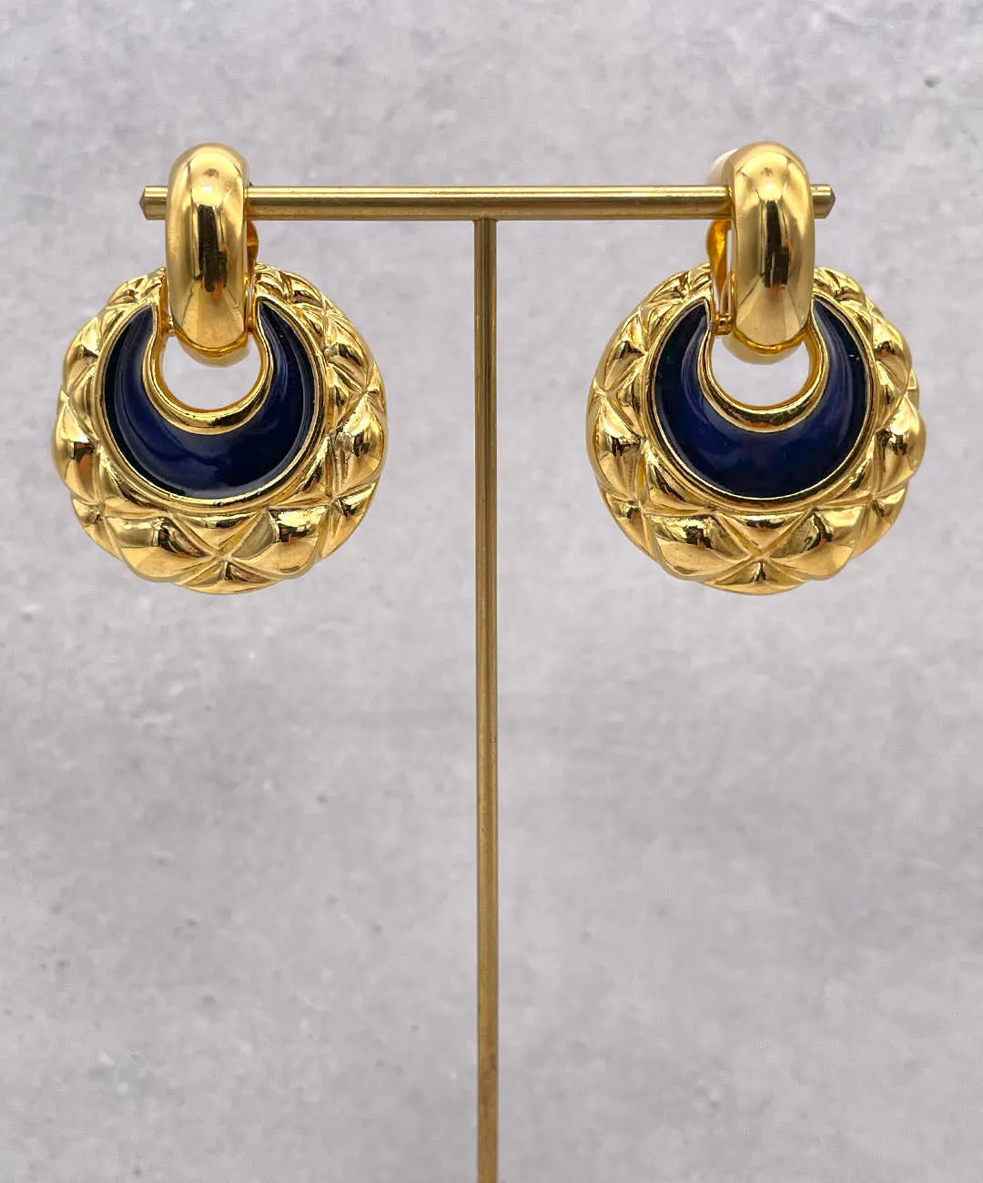 【フランス輸入】ヴィンテージ SPHINX for CAURA エナメル イヤリング/Vintage SPHINX for CAURA Enamel Clip On Earrings