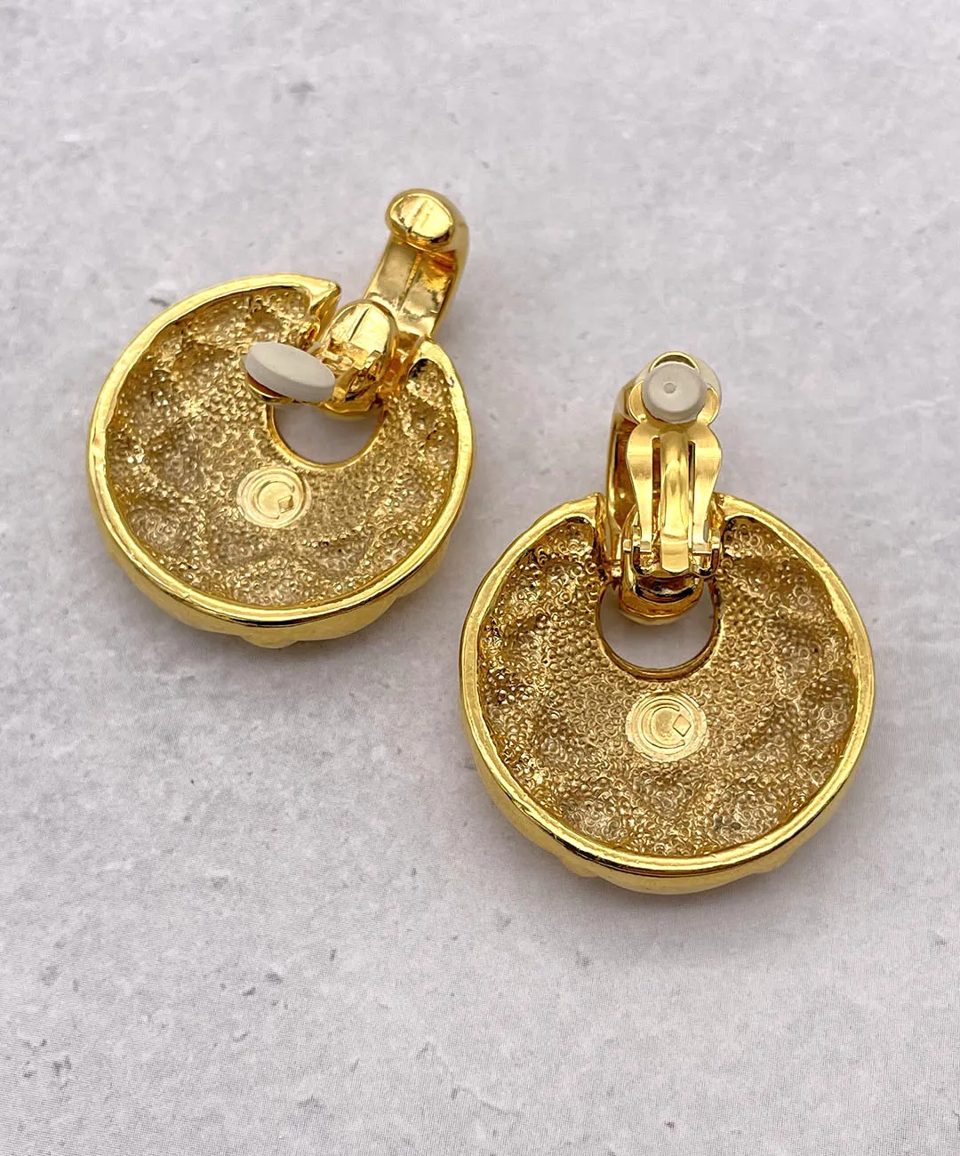 【フランス輸入】ヴィンテージ SPHINX for CAURA エナメル イヤリング/Vintage SPHINX for CAURA Enamel Clip On Earrings