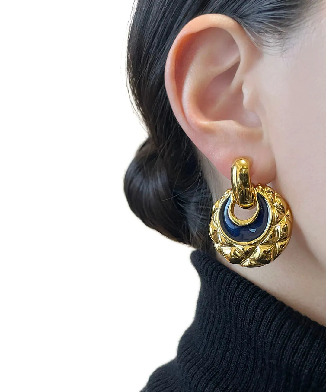 【フランス輸入】ヴィンテージ SPHINX for CAURA エナメル イヤリング/Vintage SPHINX for CAURA Enamel Clip On Earrings