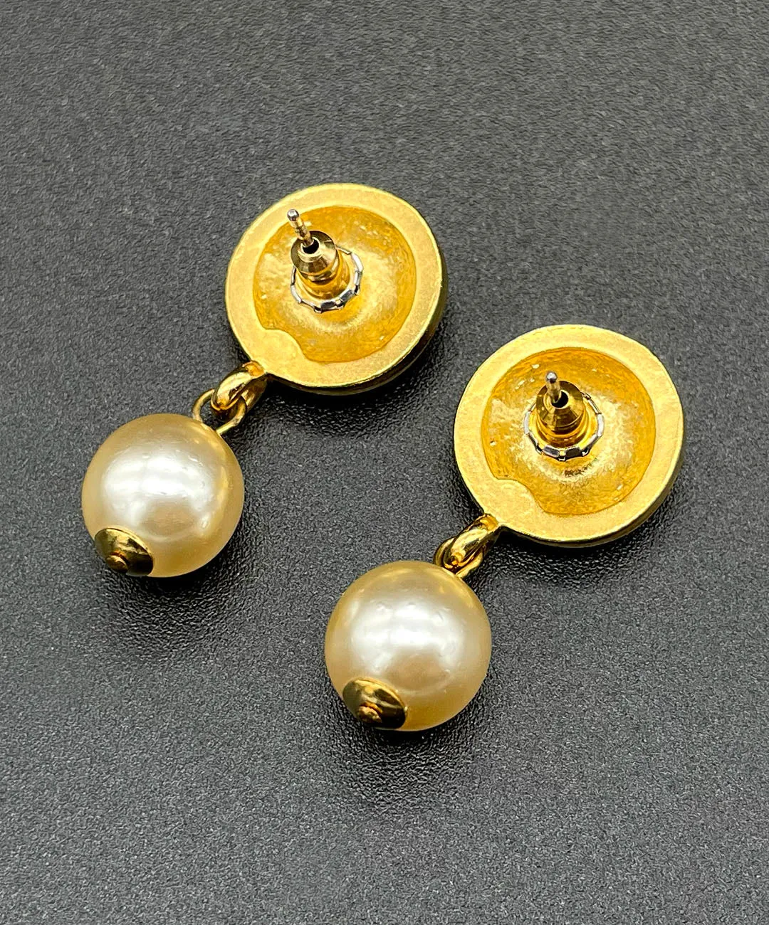 【フランス輸入】ヴィンテージ SPHINX for CAURA パール ピアス/Vintage SPHINX for CAURA Pearl Post Earrings