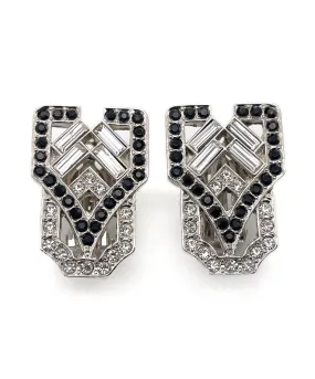 【フランス輸入】ヴィンテージ SPHINX アールデコ ビジュー イヤリング/Vintage SPHINX Art Deco Bijou Clip On Earrings