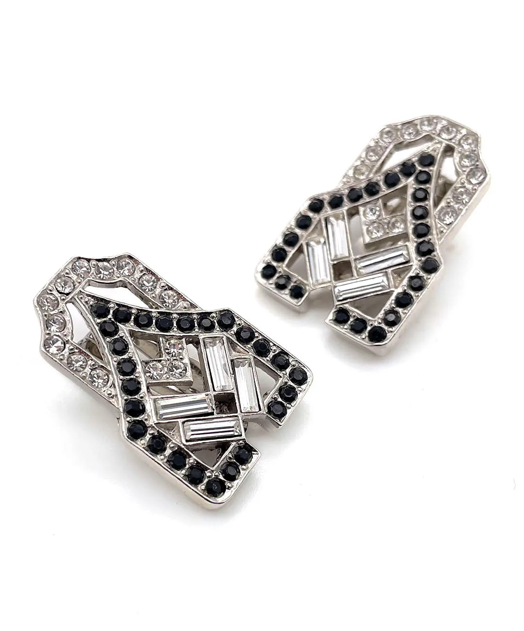 【フランス輸入】ヴィンテージ SPHINX アールデコ ビジュー イヤリング/Vintage SPHINX Art Deco Bijou Clip On Earrings