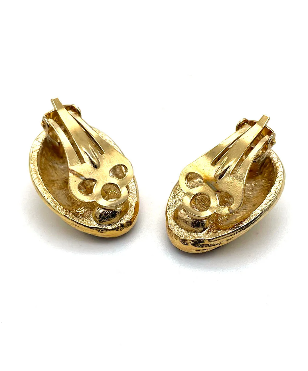 【フランス輸入】ヴィンテージ SPHINX シェル パール イヤリング/Vintage SPHINX Shell Pearl Clip On Earrings