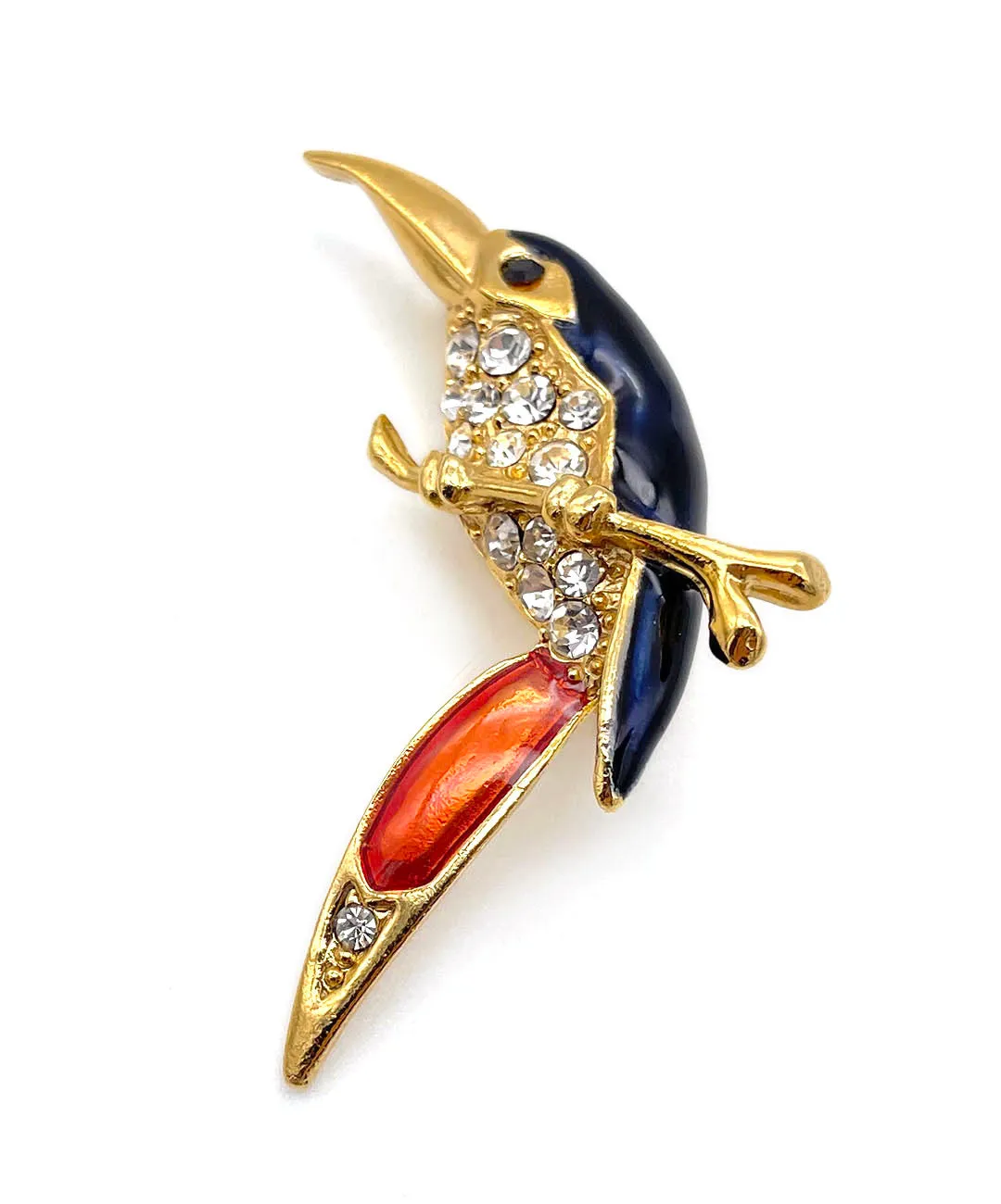 【フランス輸入】ヴィンテージ SPHINX バード エナメル ビジュー ブローチ/Vintage SPHINX Bird Enamel Bijou Brooch