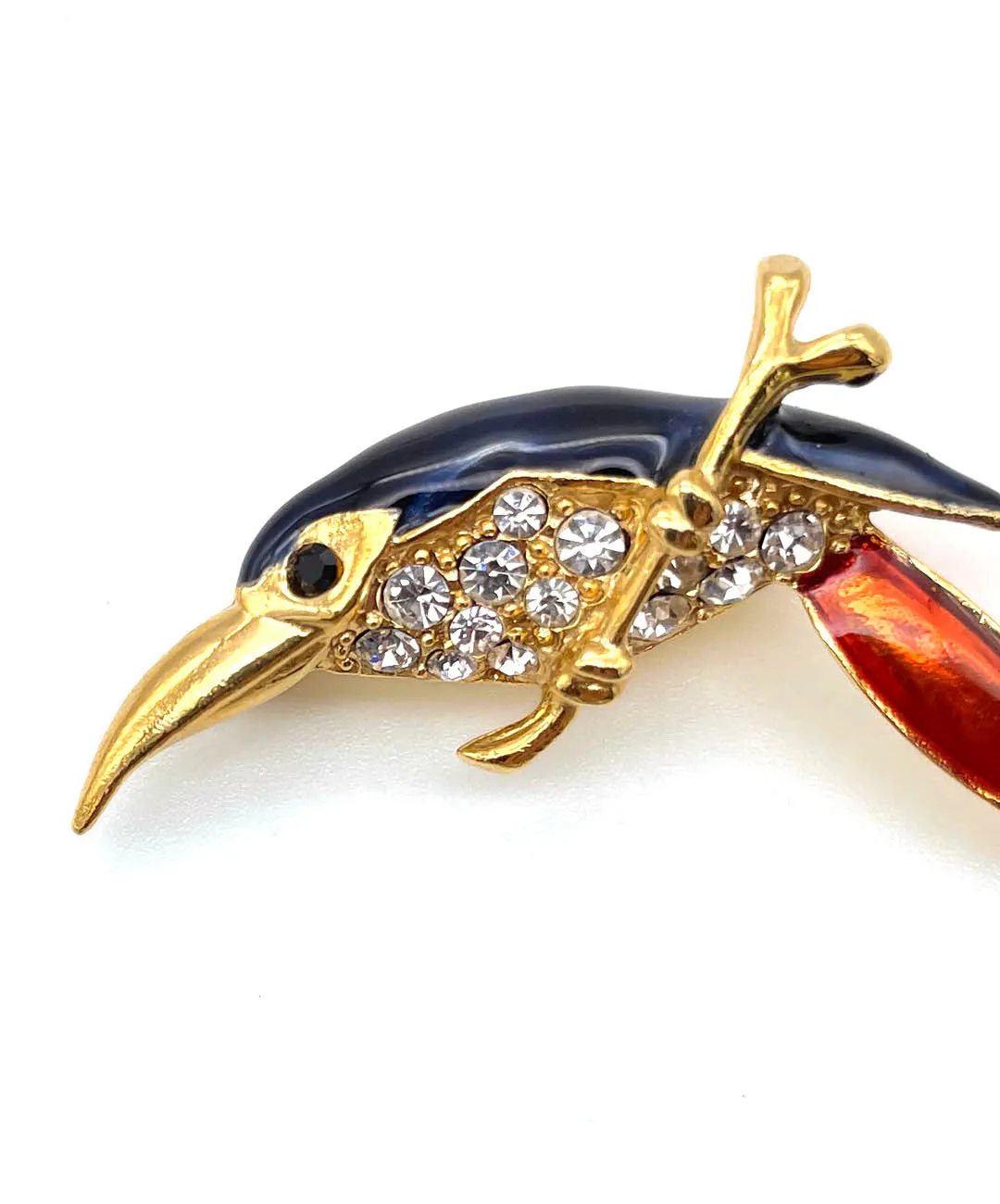 【フランス輸入】ヴィンテージ SPHINX バード エナメル ビジュー ブローチ/Vintage SPHINX Bird Enamel Bijou Brooch